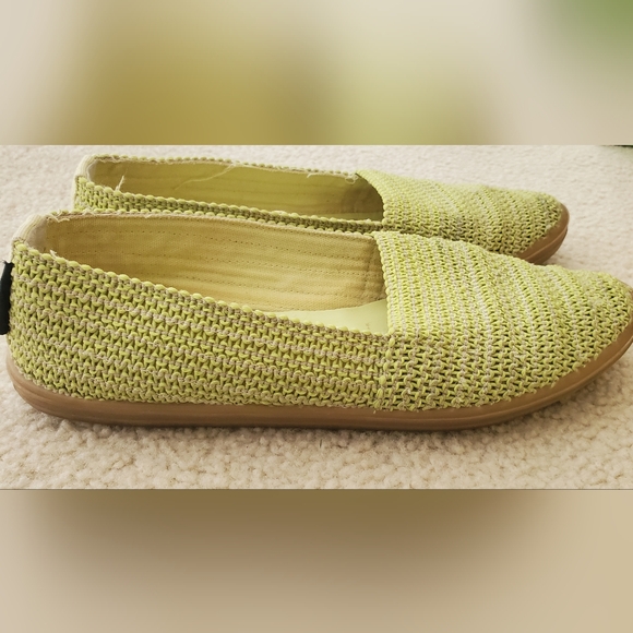 Chartreuse Green Sesto Meucci Boho Woven Flats Like Toms Made In Italy 9 - Picture 3 of 7